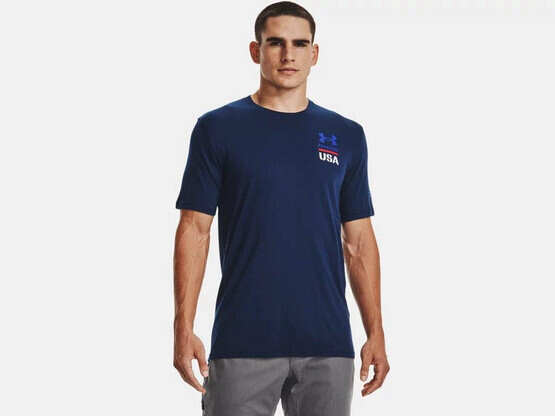 Under Armour Freedom USA T-Shirt in Academy Blue